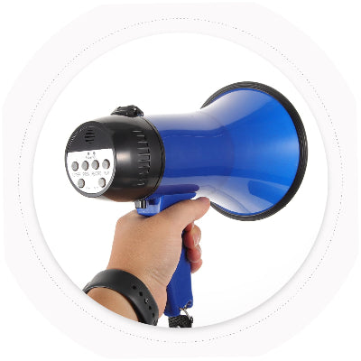 Prenosni megafon sa snaznim zvukom i ugradjenim mikrofonom idealan za proteste sportske dogadjaje i javne skupove