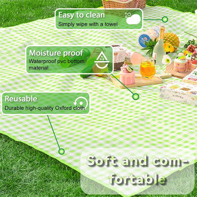 Mekani i prenosivi piknik prekrivac. Udoban za sedenje, vodootporan, lak za odrzavanje.