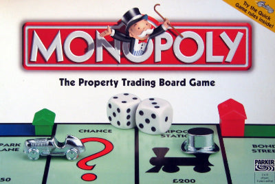 Klasična Monopoly tabla sa poznatim ulicama na engleskom