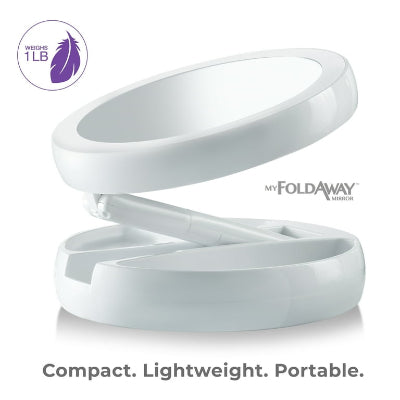 my fold away preklopivo ogledalo kompaktno lagano prenosivo putno ogledalo sa led svetlom