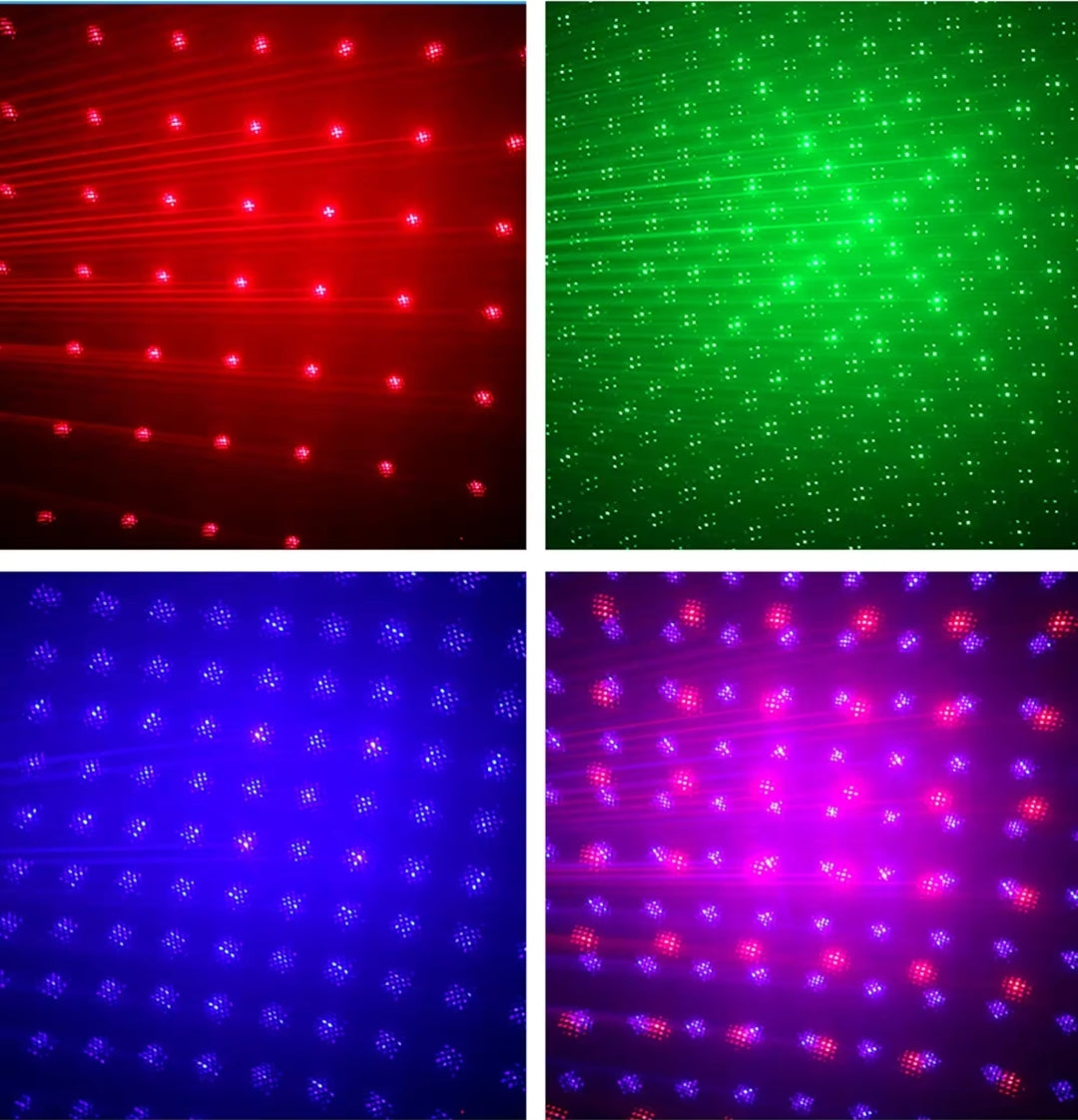 Razliciti obrasci tacaka laserskog projektora u vise boja