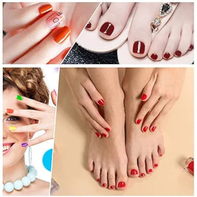 Infografika sa detaljnim opisom i prikazom upotrebe gelova za nokte na rukama i nogama. Idealno za manikir i pedikir.