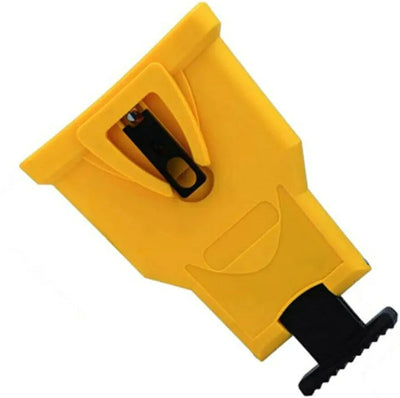 Ostrac lanca montiran na vodilicu motorne testere, spreman za brzo i efikasno ostrenje.