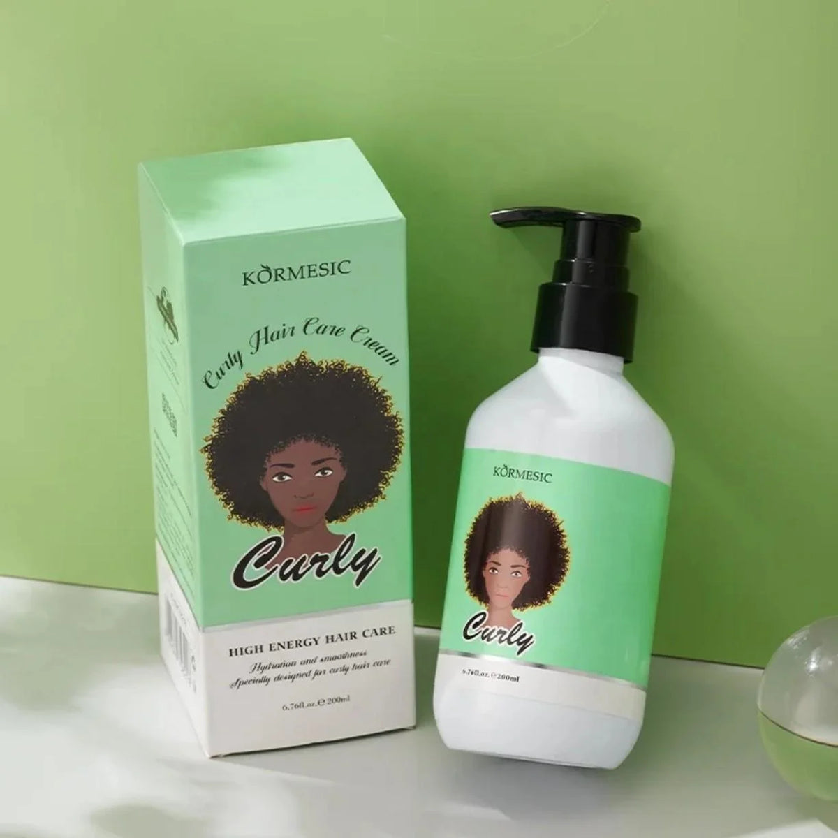 Kutija i bocica curly hair care kreme za lokne 200 ml