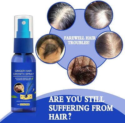 Ilustracija razlicitih problema sa kosom i temenom pre upotrebe spreja za rast kose.