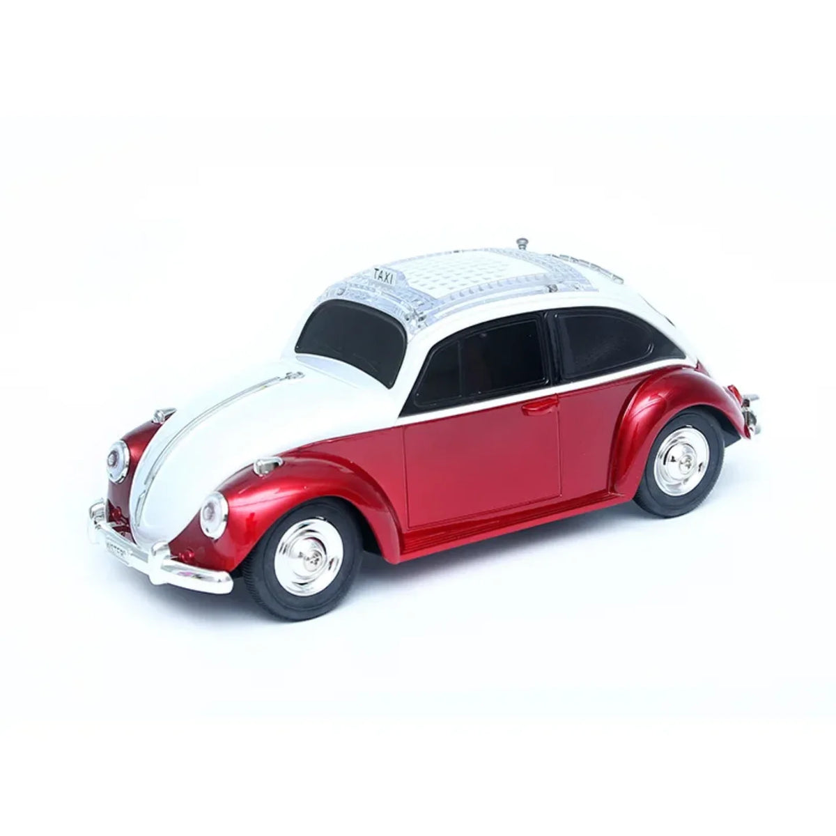 Crveno beli retro auto bluetooth zvucnik sa krovnim svetlom