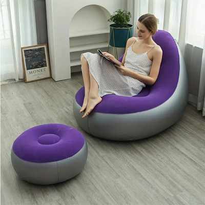 Cafe Club Chair sa Osloncem za Noge - Vazdušna Fotelja za Opuštanje Azijashop