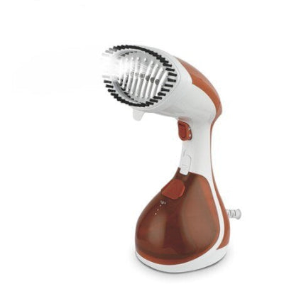 rucni parni usisivac, prikazan iz profila, izbacuje paru iz glave, savrsen za putovanja i peglanje bez daske