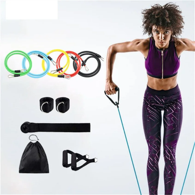 Gume za vezbanje i trake za otpor. Kucni trening sa trakama za celo telo i sve misicne grupe.