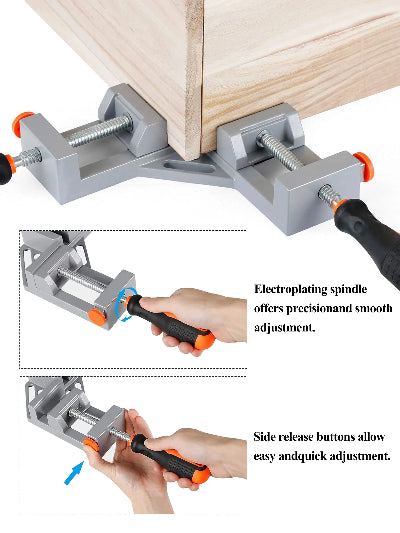 Univerzalna ugaona stega sa mehanizmom za brzo postavljanje idealna za spajanje drveta za ramove i akvarijume.