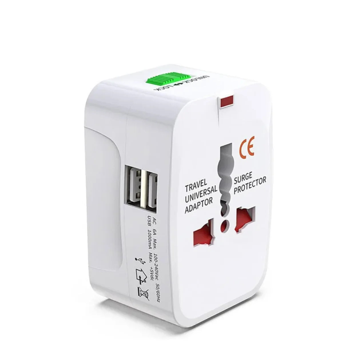 Univerzalni putni adapter za struju sa dva USB porta