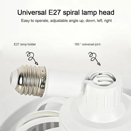 Univerzalno E27 grlo za ventilator sa svetlom. Podesivo grlo za LED plafonski ventilator. Lako montiranje ventilatora sa sijalicnim grlom.