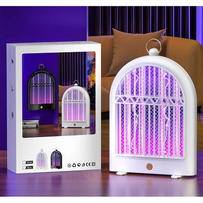 UV lampa protiv komaraca u beloj boji, diskretno uklopljena u enterijer spavace sobe. Obezbedjuje miran san.