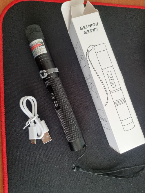 Zeleni laserski pokazivac USB punjenje pakovanje kabl za punjenje snazan laser za prezentacije prodaja online Srbija.