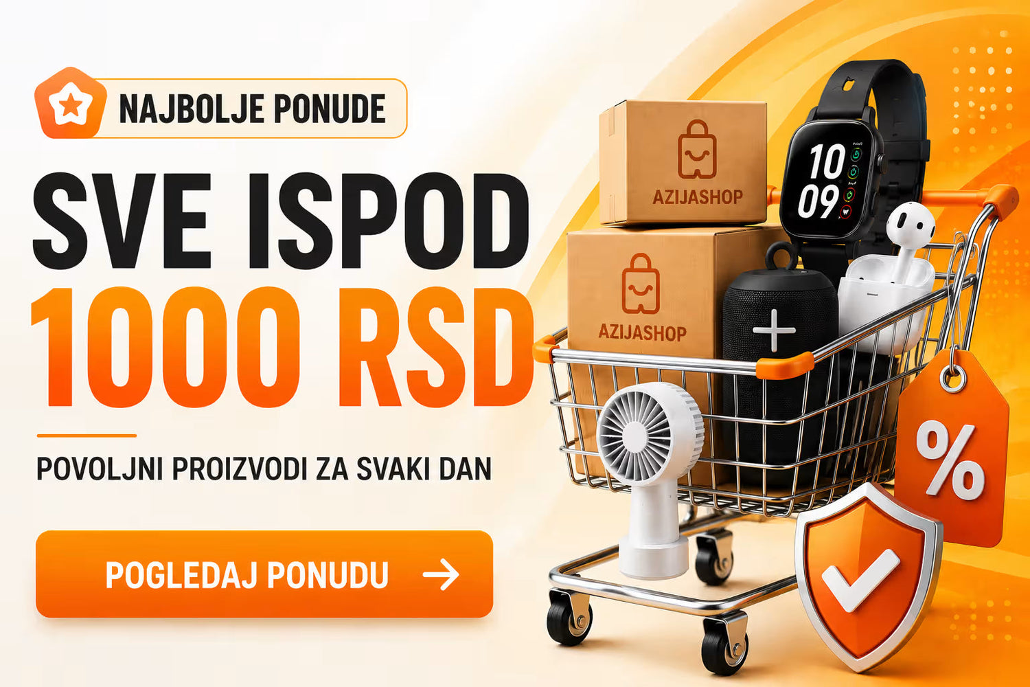 Najbolje ponude ispod 1000 RSD u Azijashop prodavnici - povoljni proizvodi za svaki dan