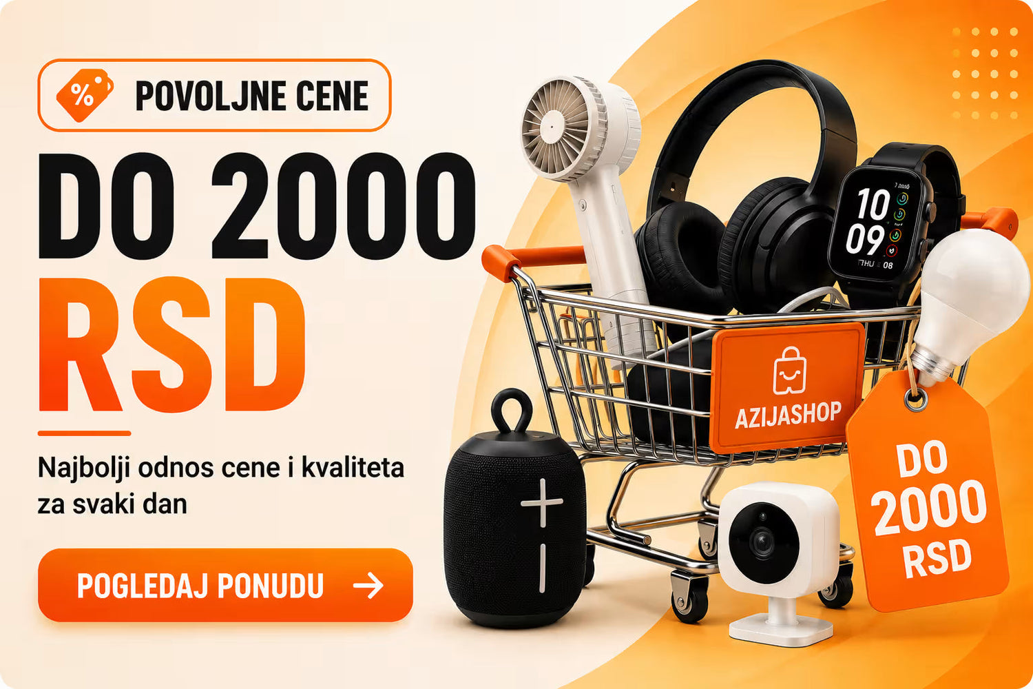 Povoljni proizvodi do 2000 RSD u Azijashop prodavnici - najbolji odnos cene i kvaliteta
