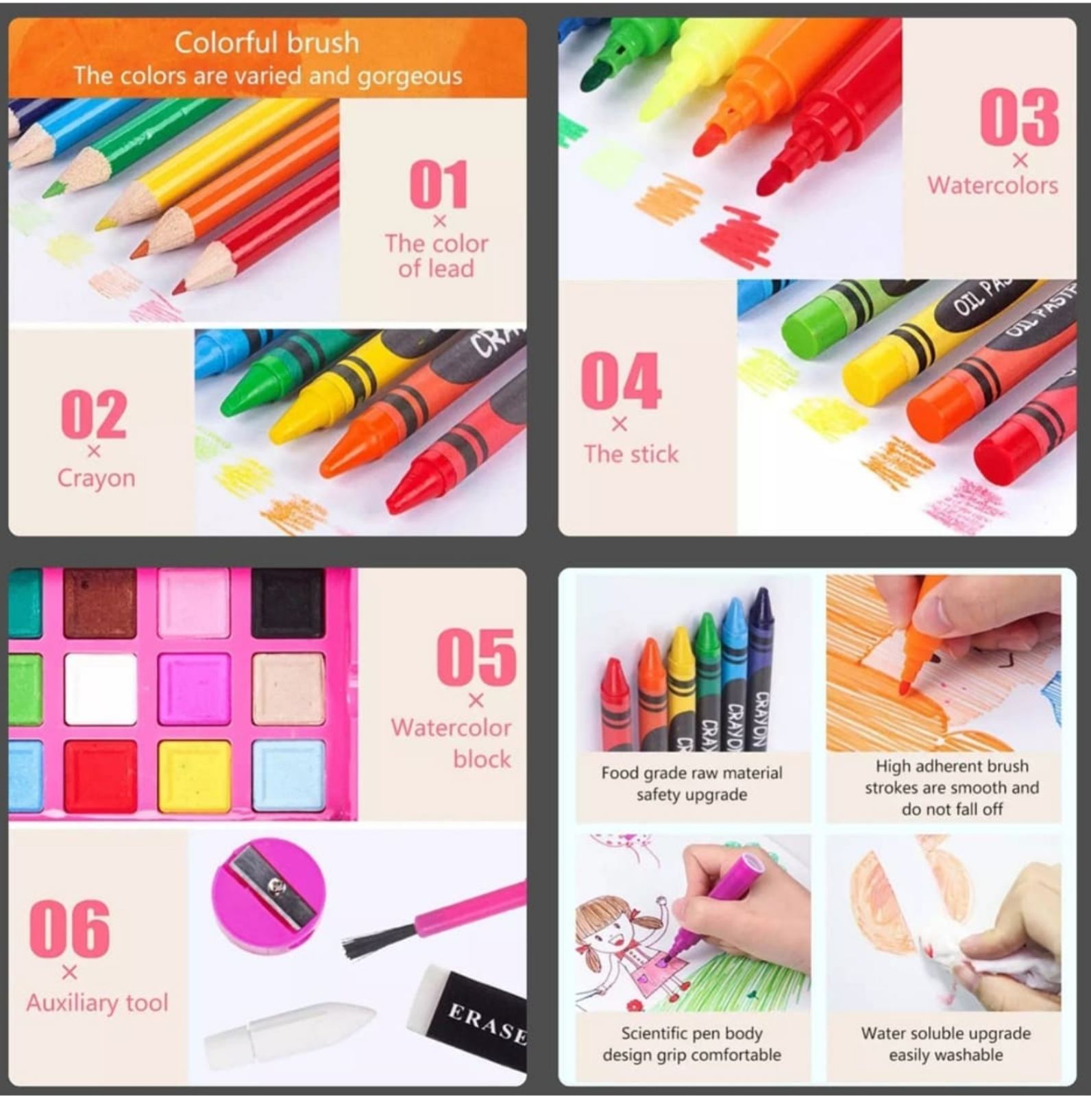 Set za crtanje 208 delova - Azijashop