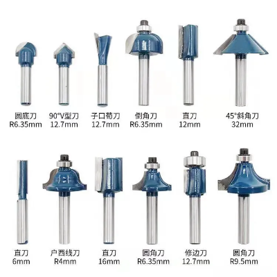 Set glodala za drvo 12 komada razliciti profili za rucnu glodalicu obrada drveta stolarski radovi