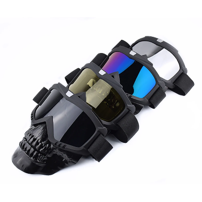 Maska za Motor i Zastitne Naočare Lobanja