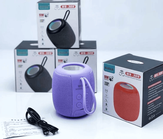 Bluetooth Zvučnik WS-309 – Bežični 5W Prenosni Zvučnik sa LED Svetlom