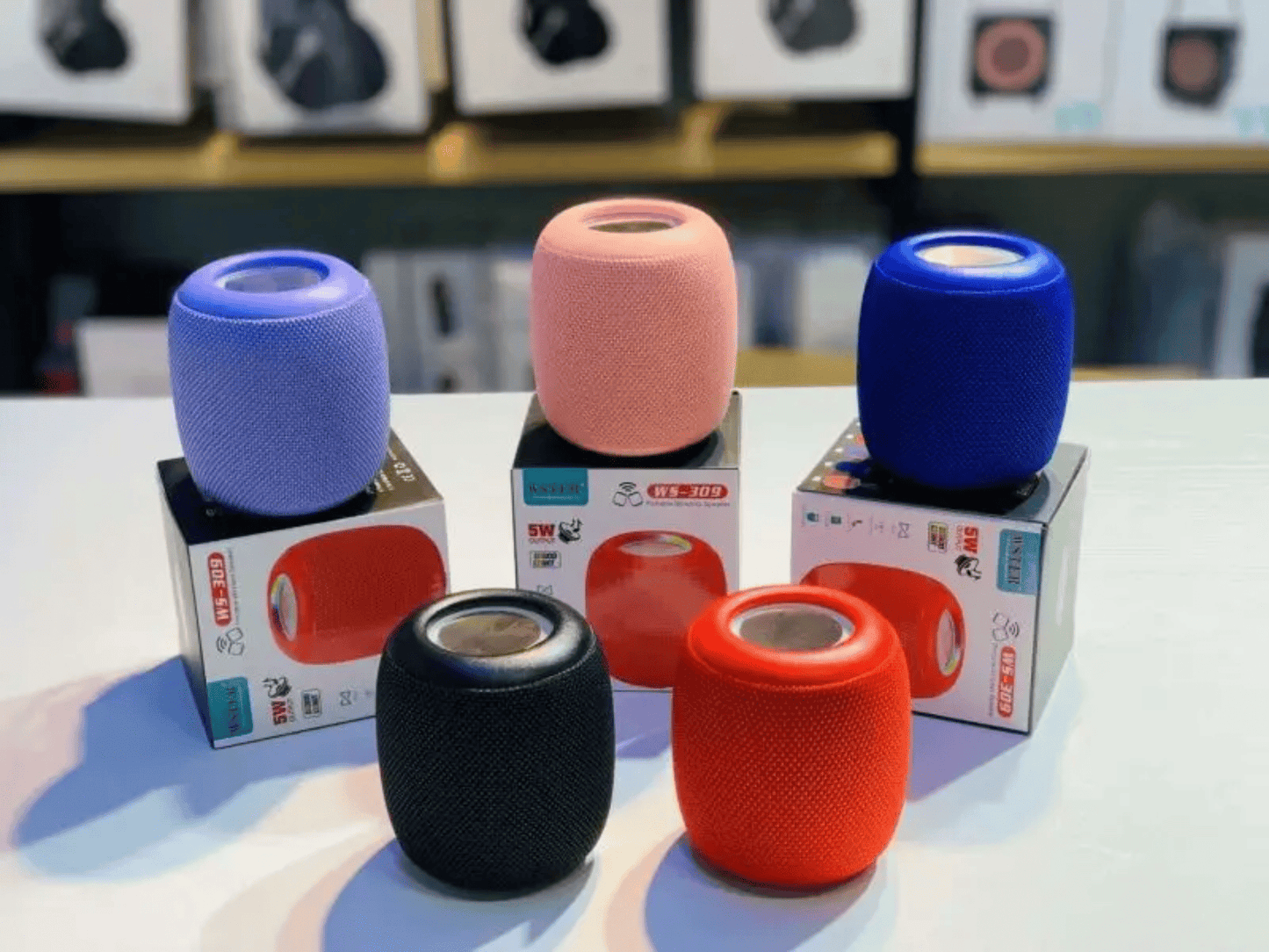 Bluetooth Zvučnik WS-309 – Bežični 5W Prenosni Zvučnik sa LED Svetlom