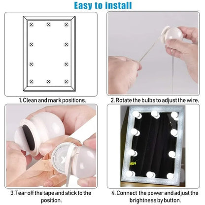 Lampice za ogledalo 10 lampica za sminku - Azijashop