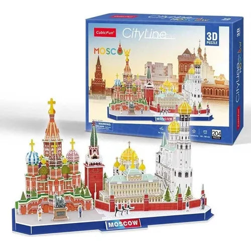 3D slagalica maketa Moskve sa kutijom