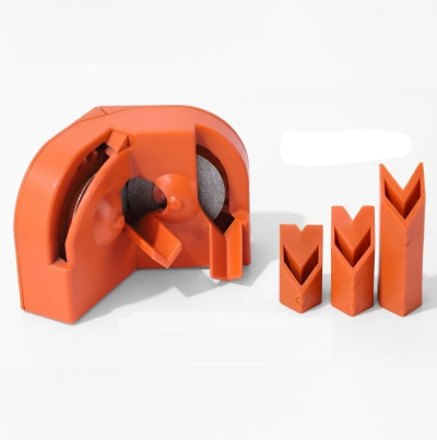 Profesionalni alat za oštrenje burgija sa kamenom za brušenje i tri plasticna vodica za razlicite velicine nastavaka