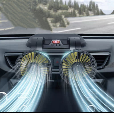 Dualni auto ventilator za hladjenje kabine, jak protok vazduha. Idealan za vruce dane, poboljsava cirkulaciju u vozilu.