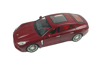 Kolekcionarski autic Porsche Panamera metalni model bordo boja krovni prozor igracka na potez