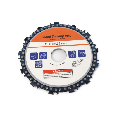 Brusni disk za drvo sa lancem rezbarenje testera ploca za brusilicu secivo 115x22 mm ugaona brusilica dodatak