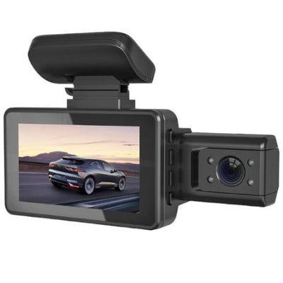 Auto DVR kamera snimanje saobracaja put unutra kabina dual lens 3 inca ekran funkcije i opis delova
