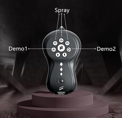 Daljinski upravljac za RC pauk igracku. Kontroler za pauk robota. Dugme za sprej maglu i dve demo funkcije.