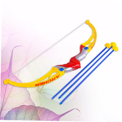 Veliki set luk i strela za decu sa tri vakum strelice u plavoj i zutoj boji za igru na otvorenom
