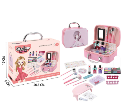 Deciji set sminka kofer neseser sminkanje paleta senke sjaj za usne profesionalni pribor igracka za devojcice
