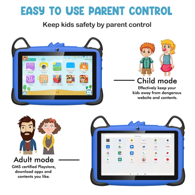 Deciji tablet Android sa roditeljskom kontrolom child mode bezbedan sadrzaj za decu plava boja kupi online