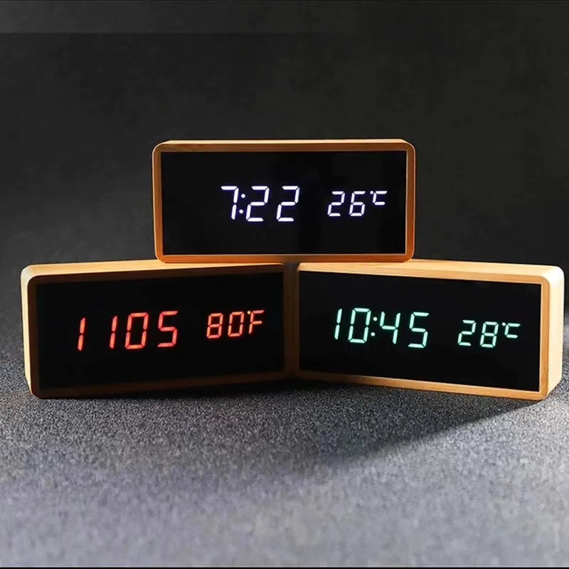 Digitalni stoni sat drvo Bamboo - Azijashop
