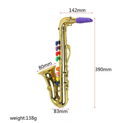 Dimenzije dečijeg saksofona 390mm visina 138 grama tezina Kompaktan i lagan instrument za decu Učenje kroz muziku