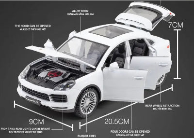 Dimenzije metalnog modela Porsche Cayenne SUV duzina sirina visina u centimetrima tehnicki podaci kolekcionska igracka