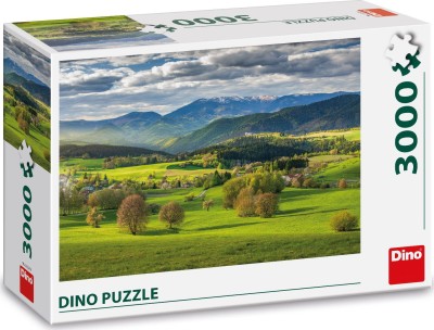 Pakovanje Dino Puzle-a sa slikom planinskog pejzaza 3000 delova.