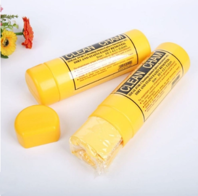 Dve CLEAN CHAM krpe za auto i domacinstvo visoki sjaj pranje i susenje bez fleka zuta boja