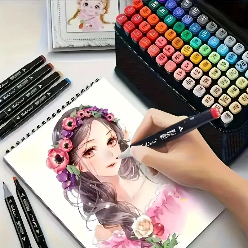 Flomasteri dvostrani za crtanje 48 kom - Azijashop