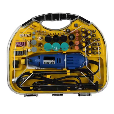 Elektricni alat set pribor spakovan u koferu brusilica glodalica graver masina za precizan rad