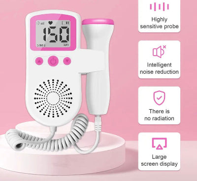 Prikaz fetalnog doplera sa 150 bpm i 3-0MHz sondom-visoko osetljiva sonda-inteligentna redukcija buke-bez zracenja-veliki ekran-pratite bebu