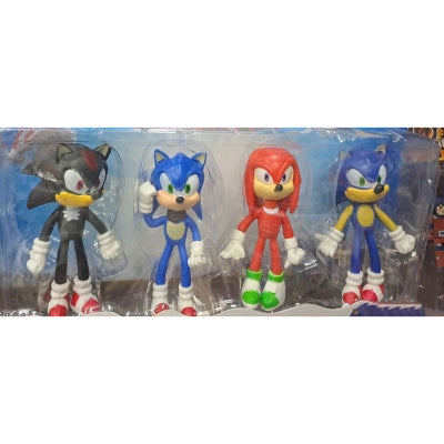 Akcione figure Sonic Knuckles Tails Dark Sonic set cetiri figure za decu bela pozadina