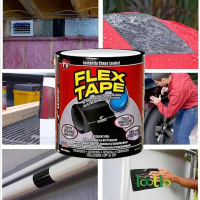 Flex Tape vodootporna traka se koristi na raznim povrsinama, metal, plastika, drvo, saniranje rupa i pukotina