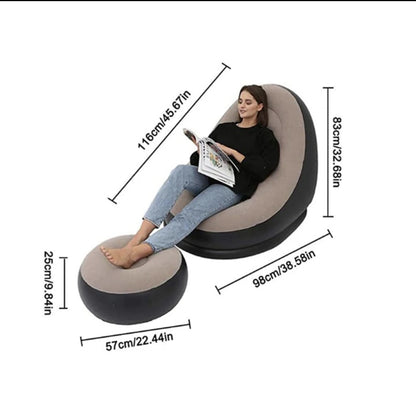 Fotelja na naduvavanje sa tabureom - Azijashop