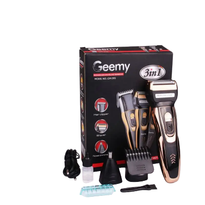 Geemy trimer za sisanje brade i brijanje komplet muski set za negu 3 u 1 profesionalna masinica