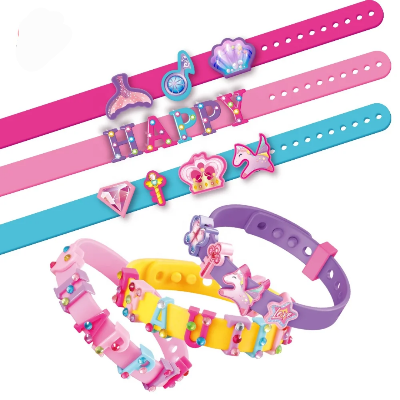 Gotove narukvice sa privescima i šljokicama Modni dodatak za devojke Personalizovan nakit Kreativni hobi set za decu