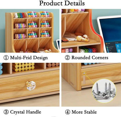 Multifunkcionalni Drveni Organizator Stola "Majstor Reda" Azijashop